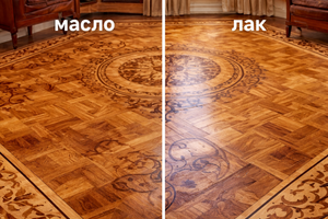 Художественный паркет с лаком или маслом &mdash; что выбрать?