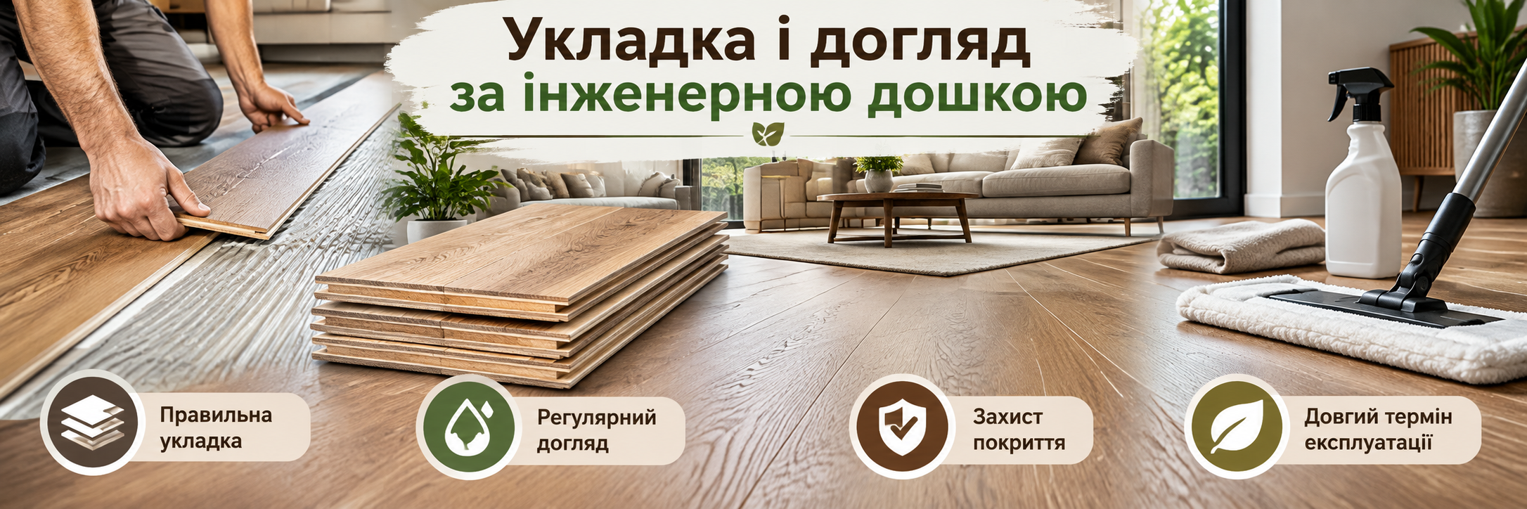 Укладка и уход за инженерной доской
