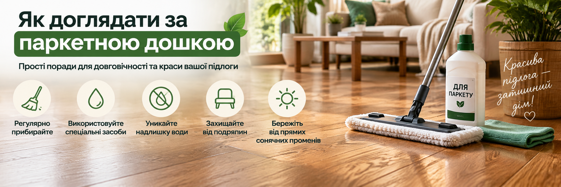 Як доглядати за паркетною дошкою