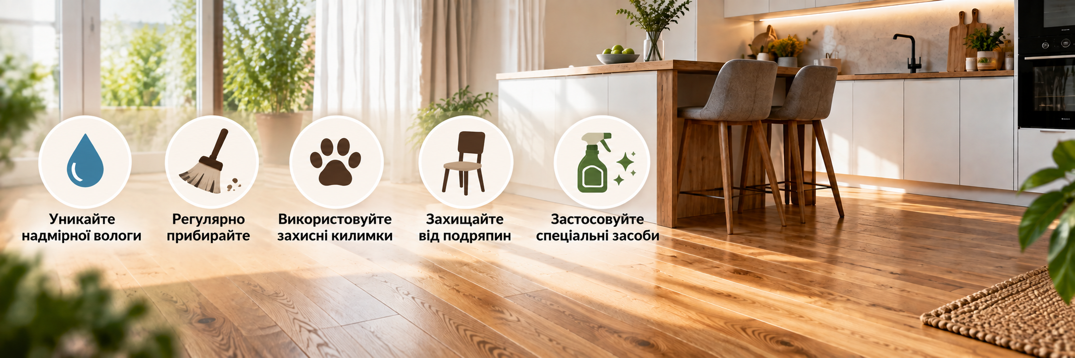 Як правильно експлуатувати паркетну дошку на кухні