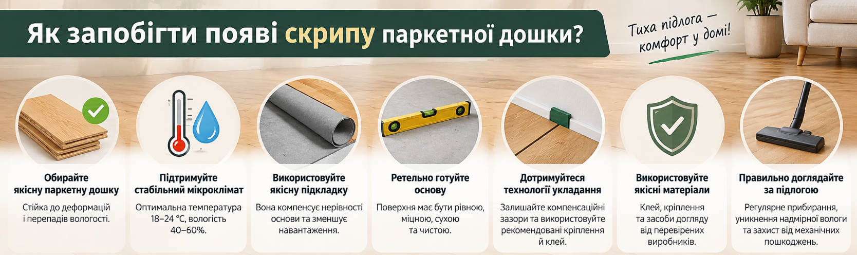 Як запобігти появі скрипу
