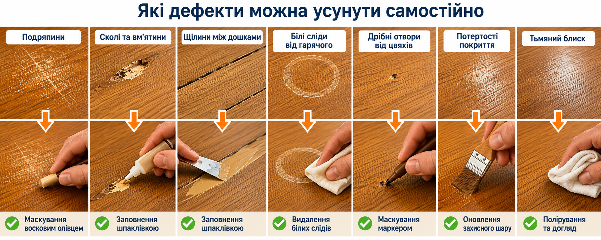 Какие дефекты можно устранить самостоятельно